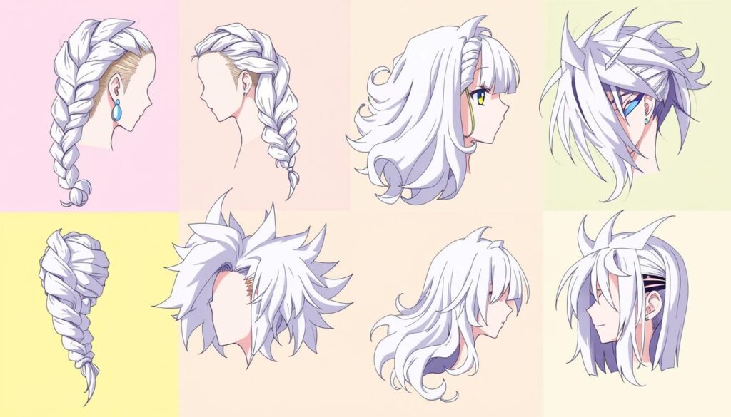 white haired anime male